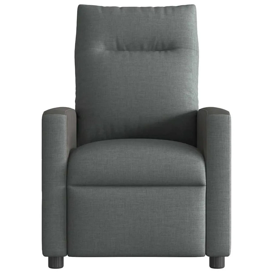 Fauteuil inclinable de massage en tissu gris foncé - 3
