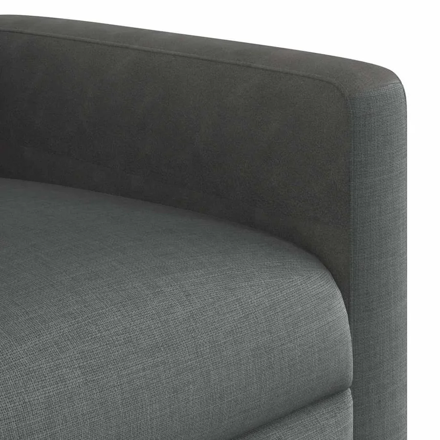 Fauteuil inclinable de massage en tissu gris foncé - 9