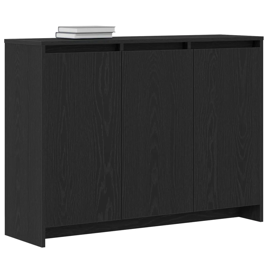 Buffet Noir 102 x 29.5 x 75 cm Bois d'ingénierie - 3