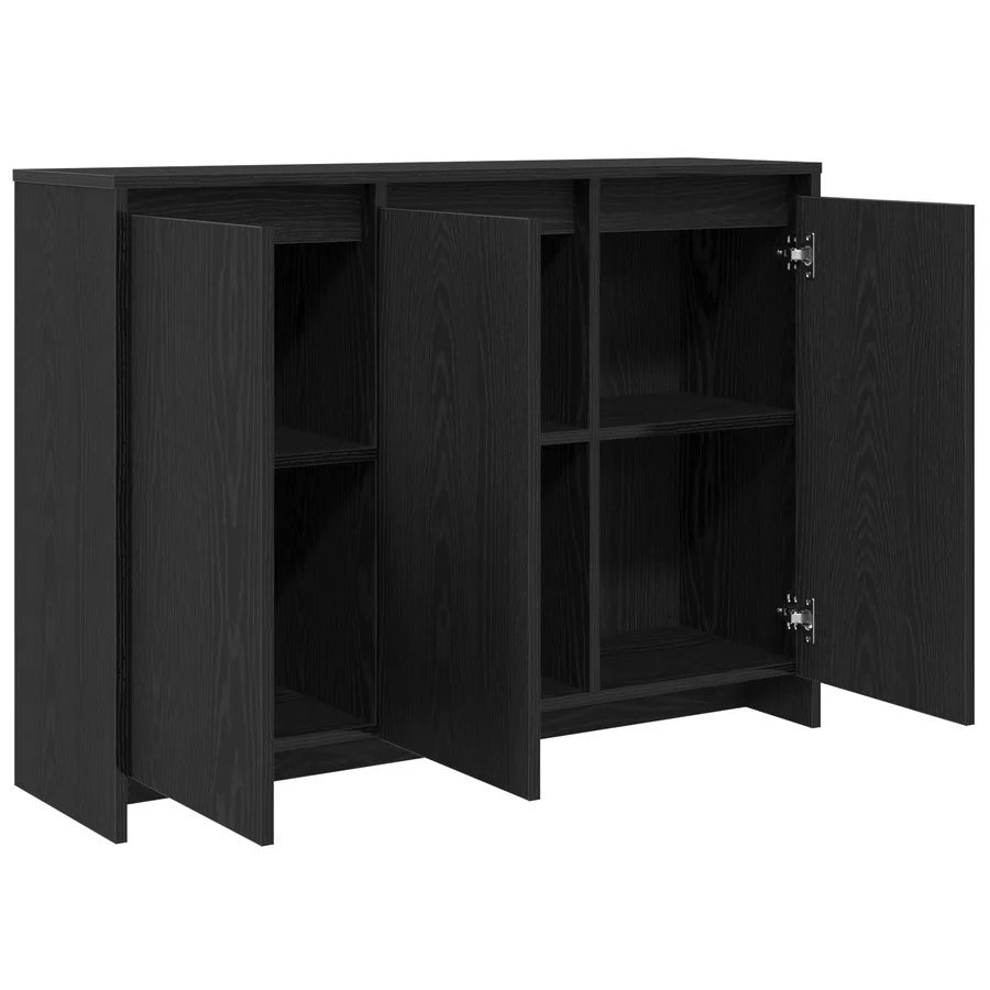 Buffet Noir 102 x 29.5 x 75 cm Bois d'ingénierie - 5