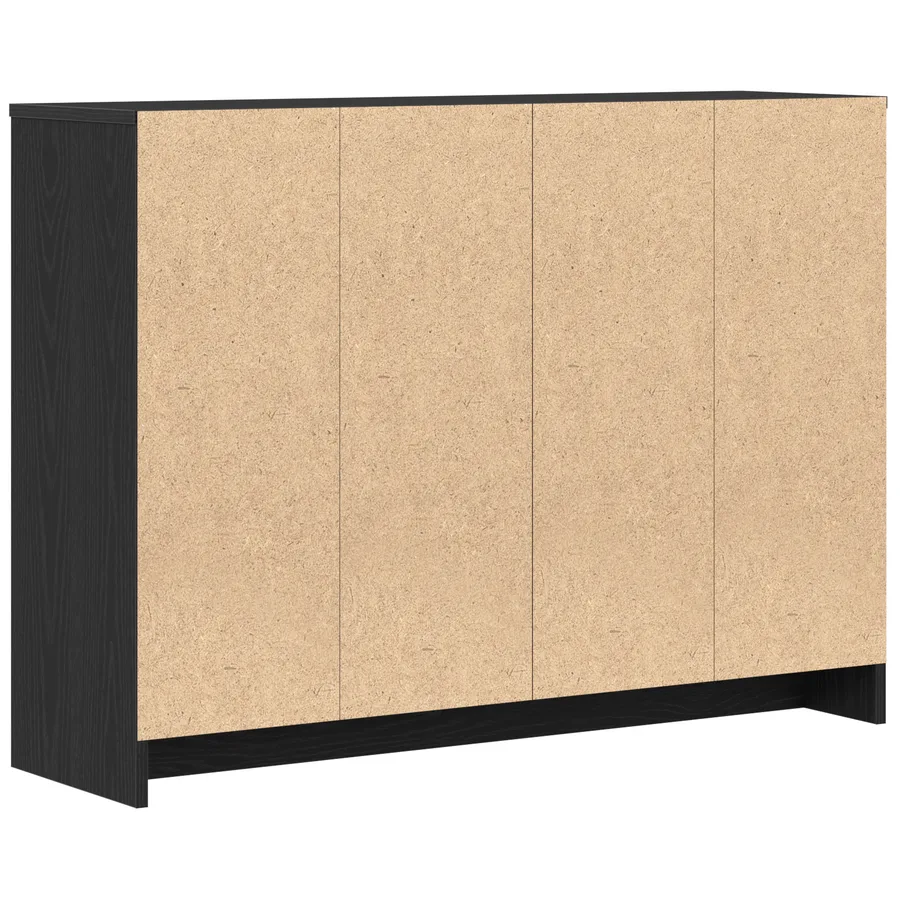 Buffet Noir 102 x 29.5 x 75 cm Bois d'ingénierie - 6