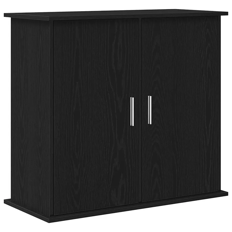 Support d'aquarium Chêne noir 81x36x73 cm Bois d'ingénierie - 2