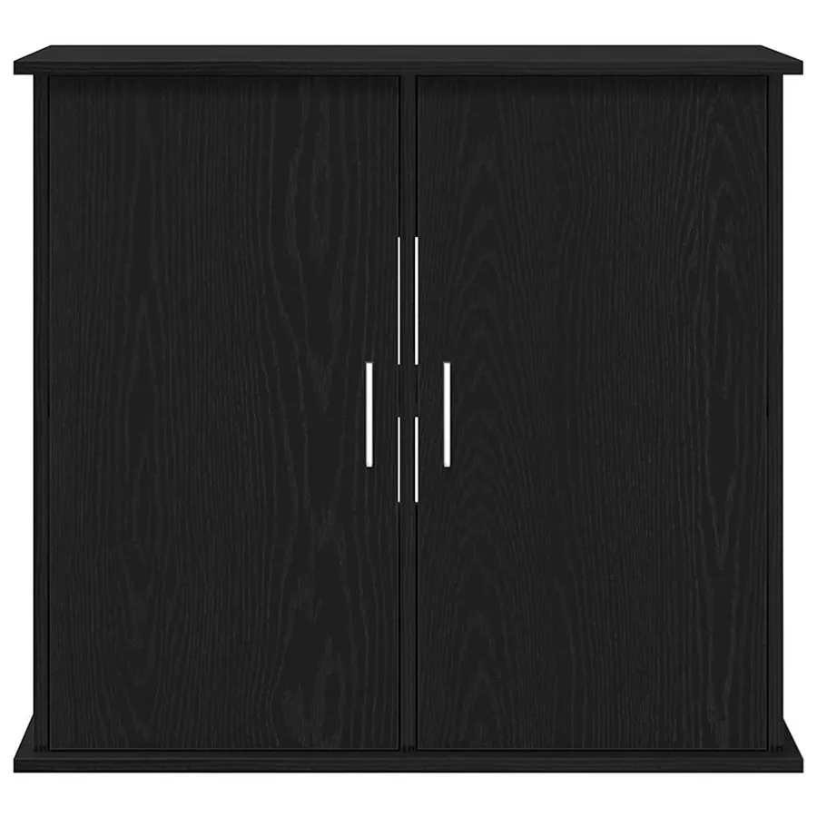 Support d'aquarium Chêne noir 81x36x73 cm Bois d'ingénierie - 6