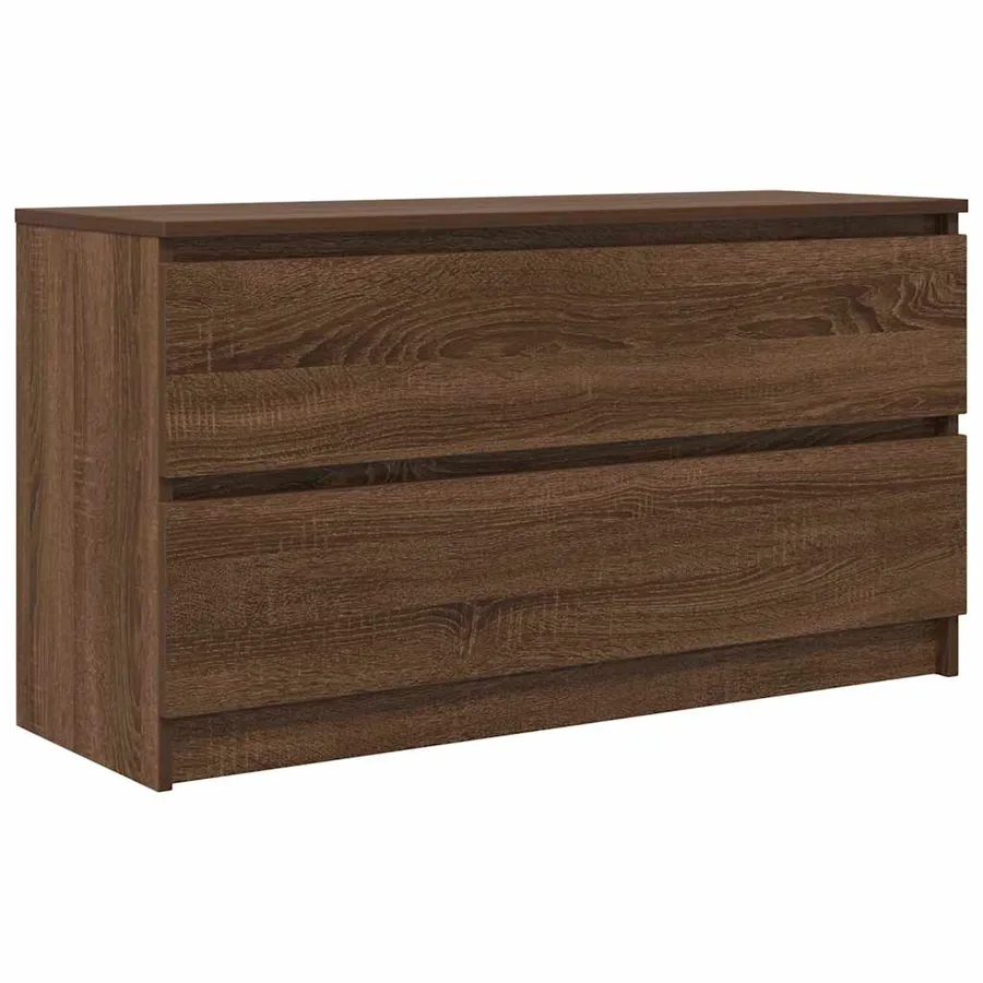 Meuble TV chêne marron 100x35x54 cm bois d'ingénierie - 2