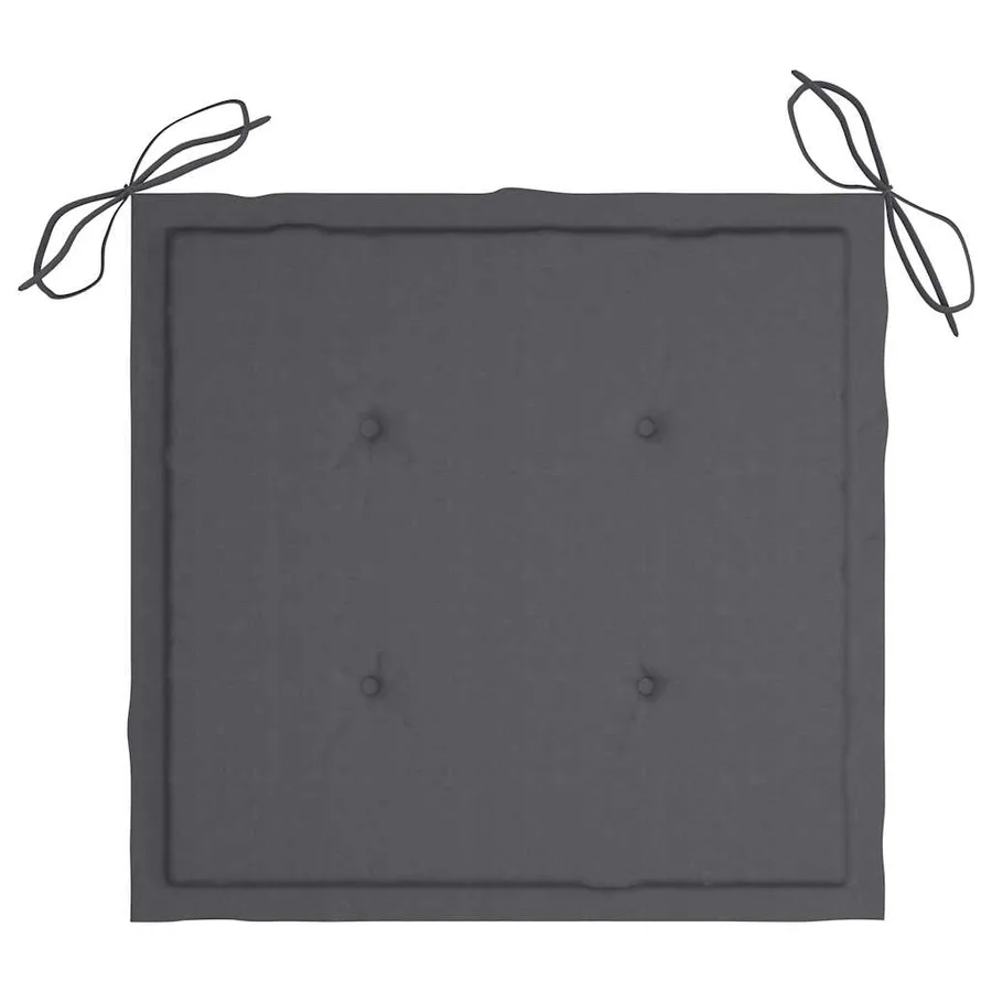 Ensemble à manger d'extérieur pliable avec coussin 3 pcs Teck - 8