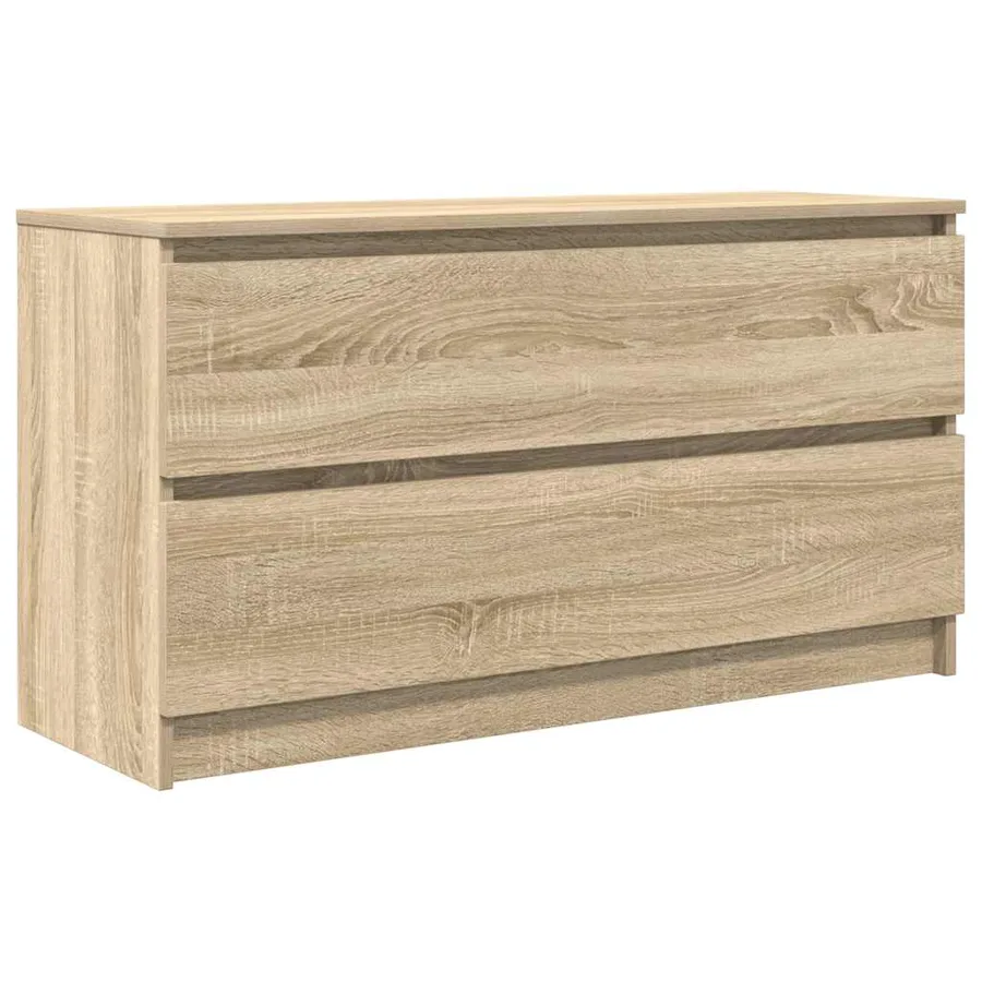Meuble TV chêne sonoma 100x35x54 cm bois d'ingénierie - 2