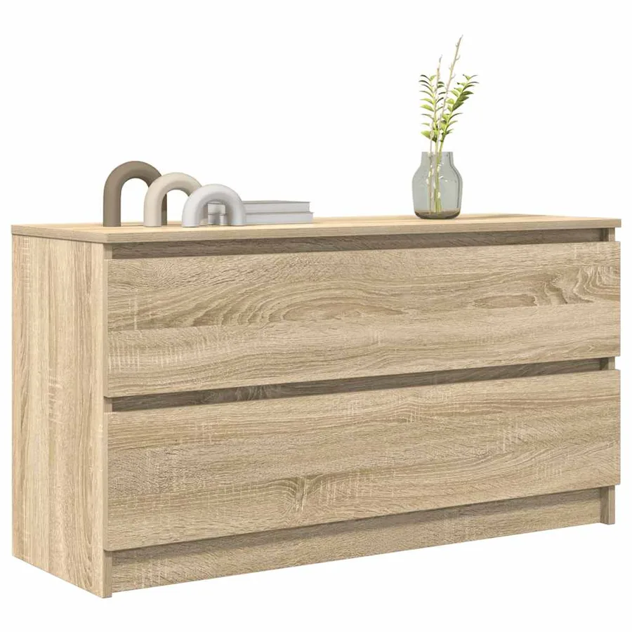 Meuble TV chêne sonoma 100x35x54 cm bois d'ingénierie - 4