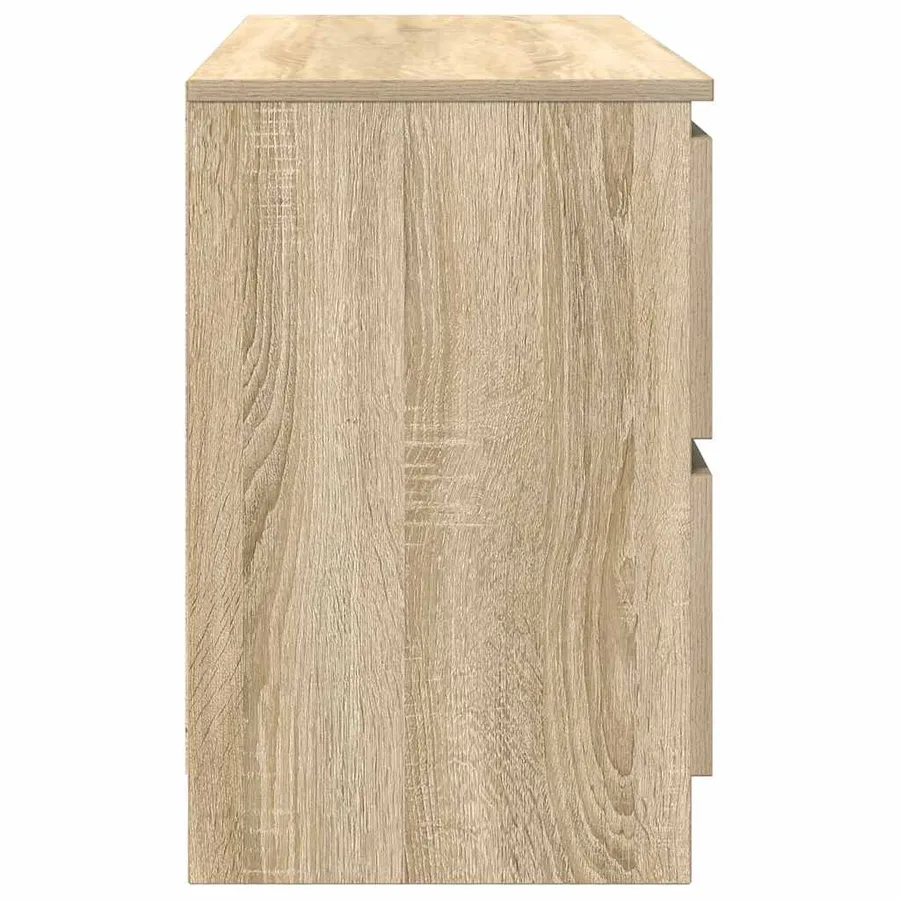 Meuble TV chêne sonoma 100x35x54 cm bois d'ingénierie - 7