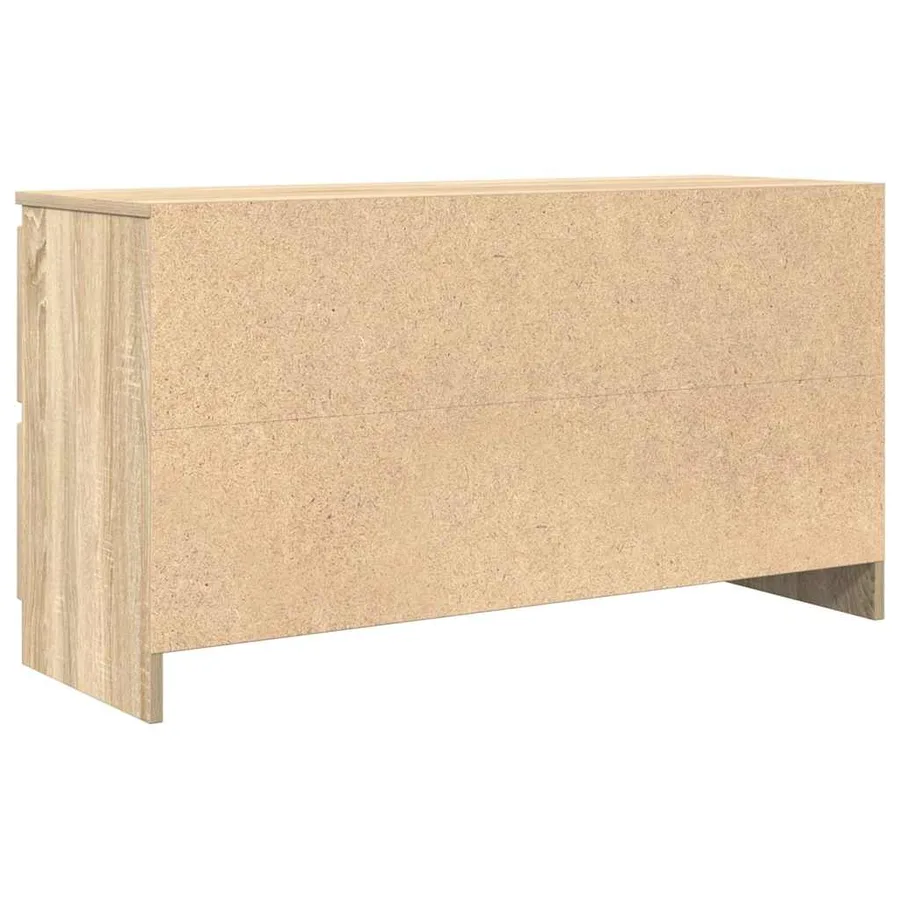 Meuble TV chêne sonoma 100x35x54 cm bois d'ingénierie - 8
