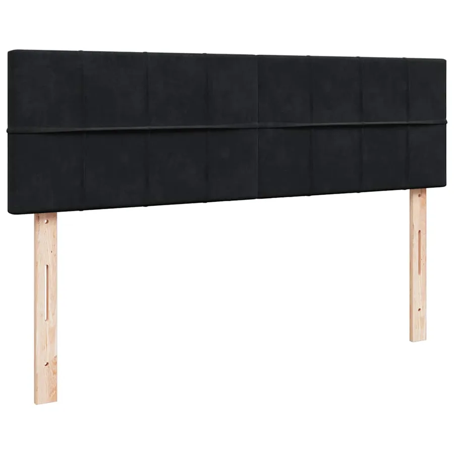 Cadre de lit ottoman avec matelas noir 140x190 cm velours - 8