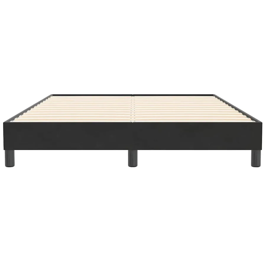 Cadre de lit sans matelas noir 140x210 cm velours - 5