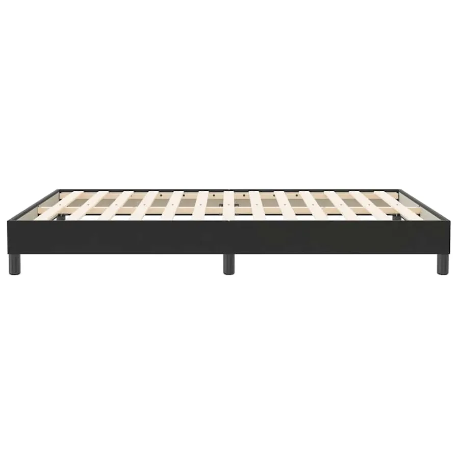 Cadre de lit sans matelas noir 140x210 cm velours - 6