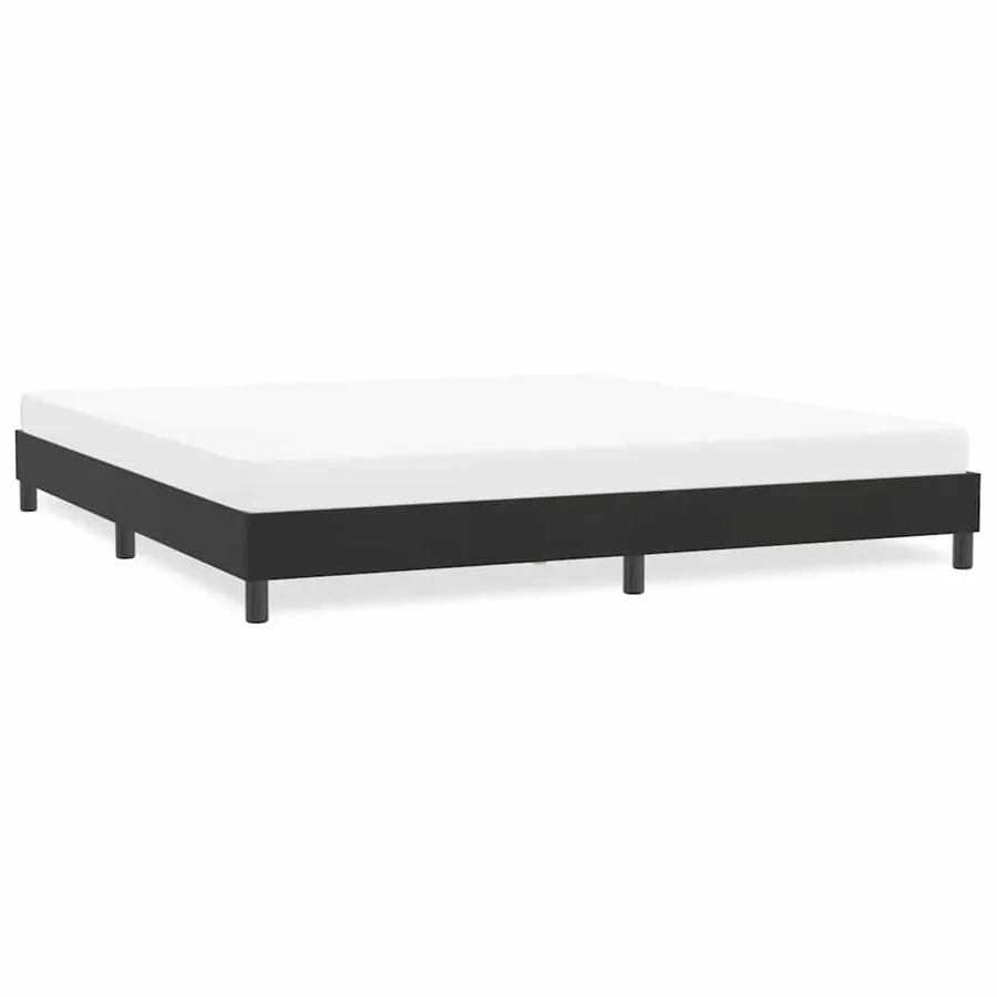 Cadre de lit sans matelas noir 180x210 cm velours