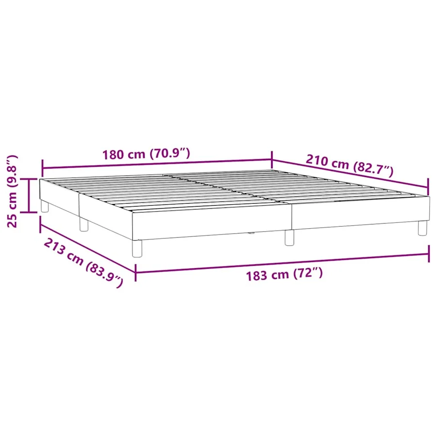 Cadre de lit sans matelas noir 180x210 cm velours - 10