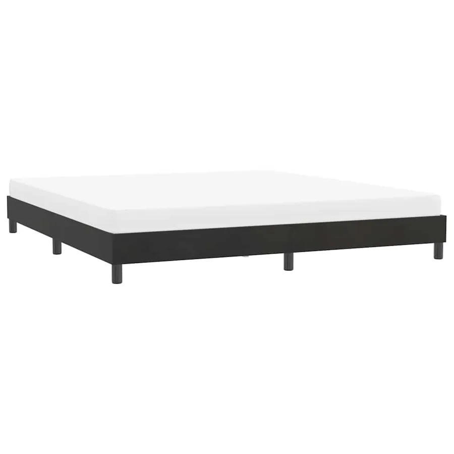 Cadre de lit sans matelas noir 180x210 cm velours - 4