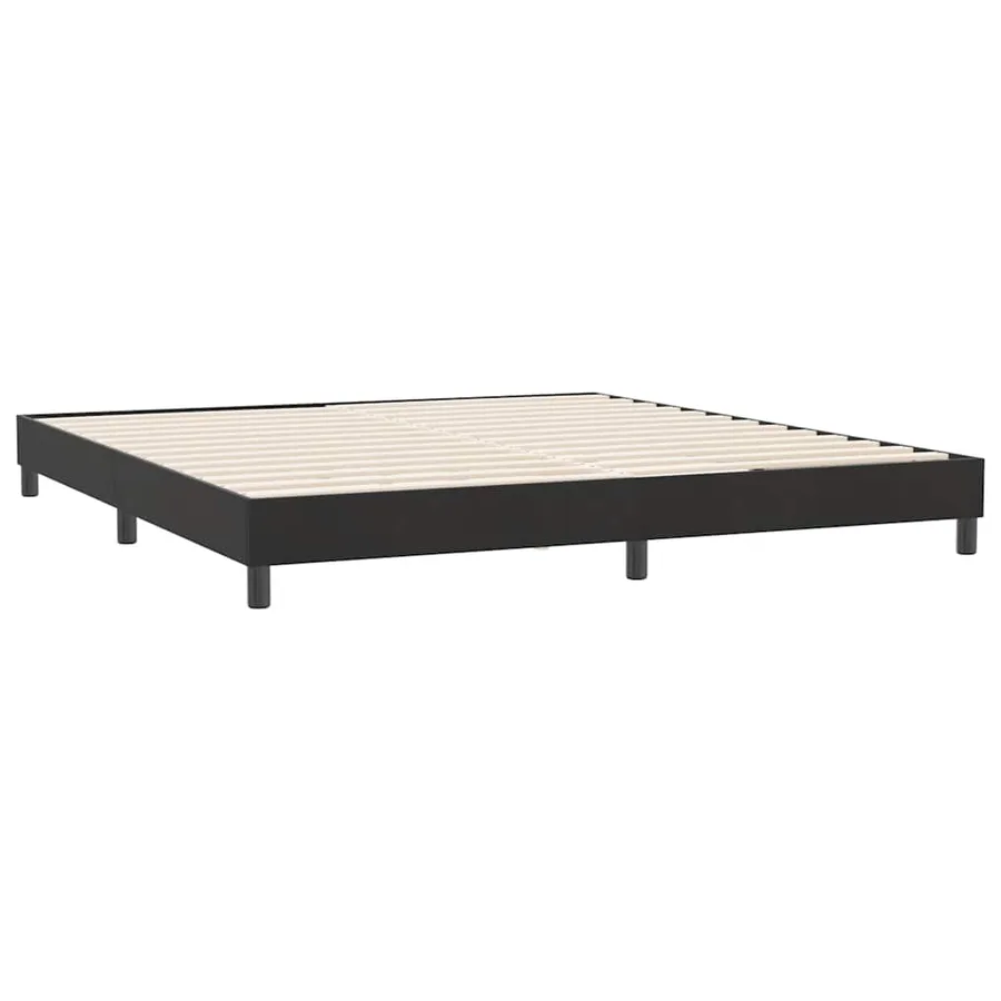 Cadre de lit sans matelas noir 180x210 cm velours - 7