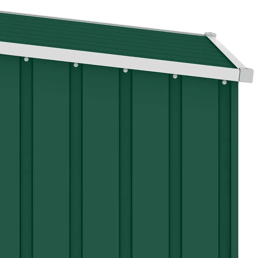 Garden firewood shed Green 245x98x159 cm Galvanised steel - 9