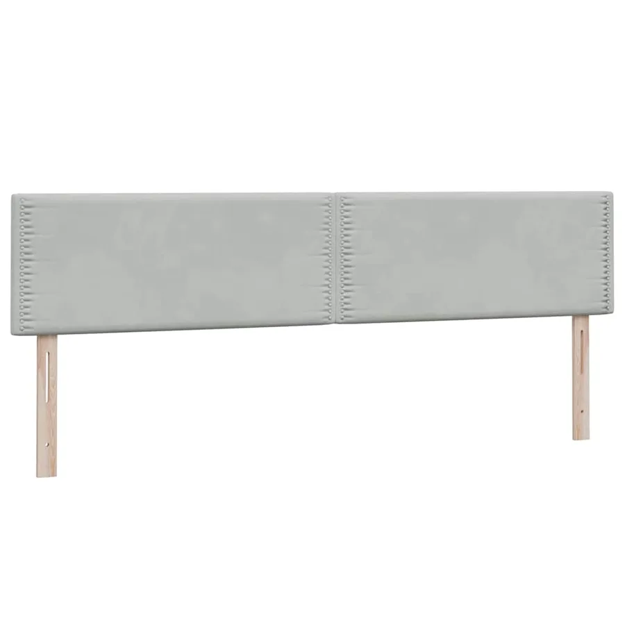 Sommier à lattes de lit et matelas gris clair 200x210cm velours - 7