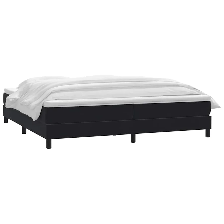 Sommier à lattes de lit avec matelas noir 200x210 cm Velours - 3