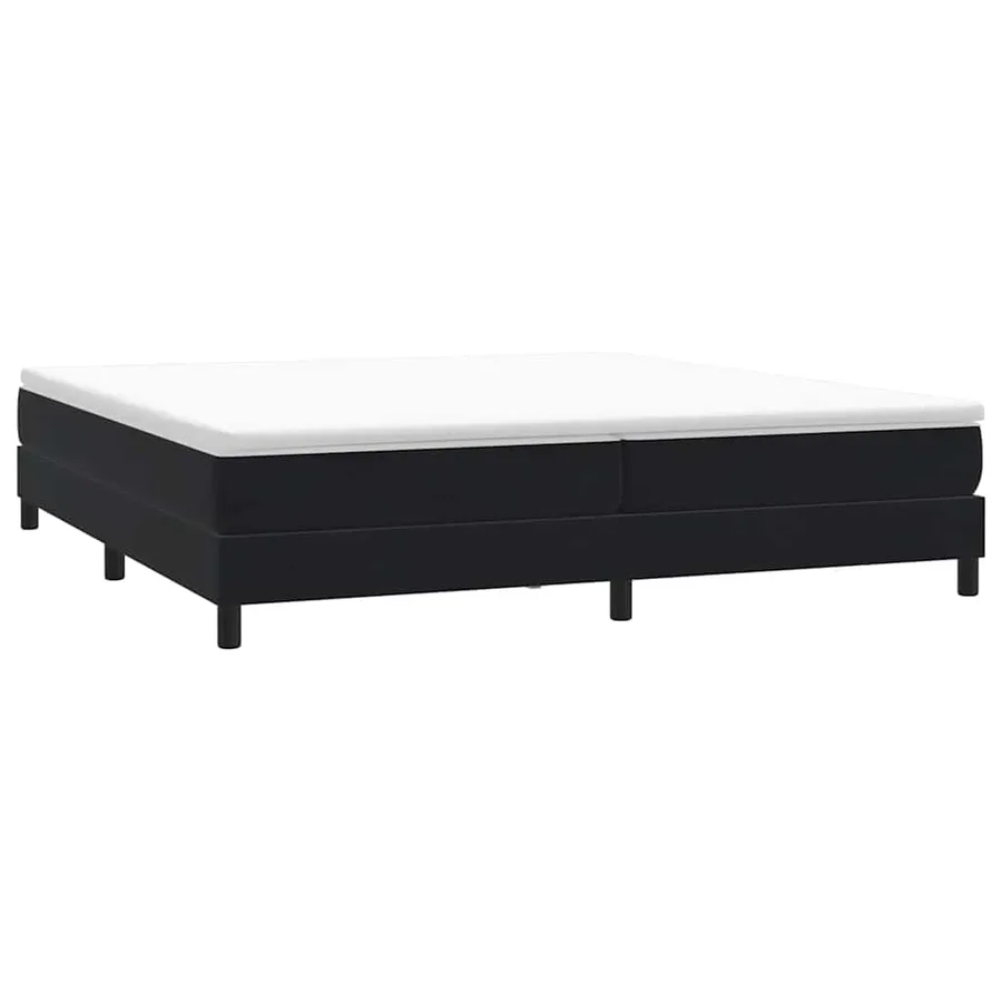 Sommier à lattes de lit avec matelas noir 200x210 cm Velours - 5