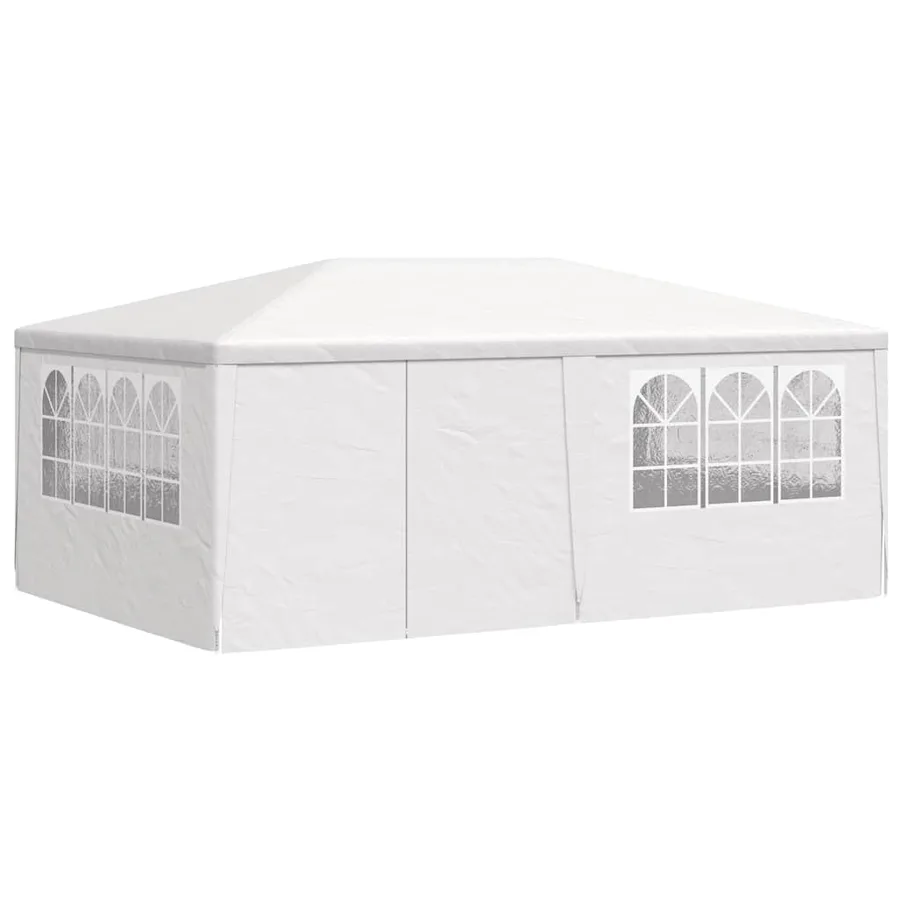 Tente de réception et parois latérales 4x6 m Blanc 90 g/m² - 3