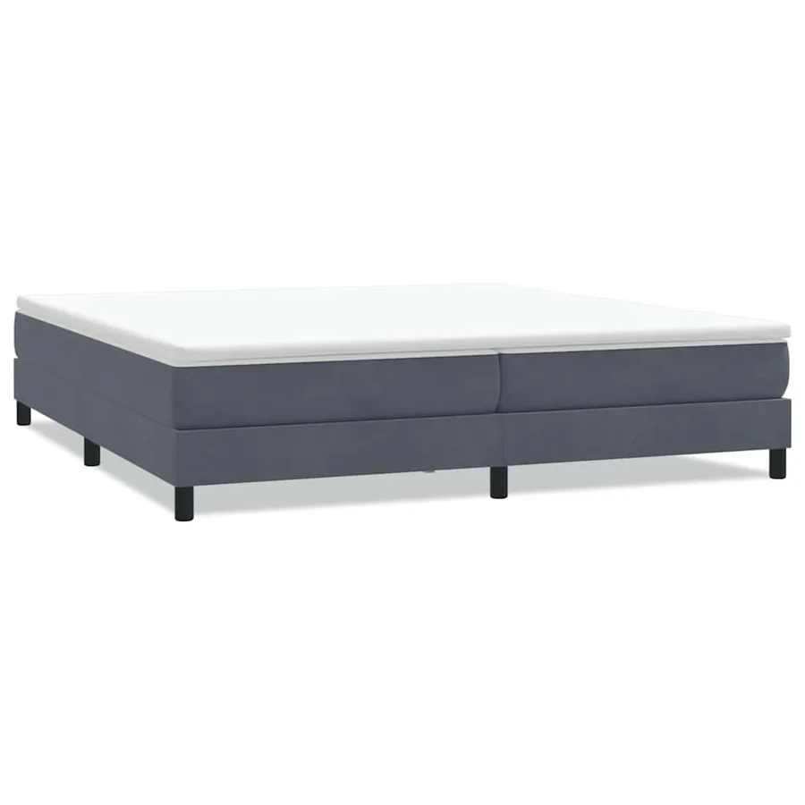 Sommier à lattes de lit sans matelas gris foncé 200x210cm - 2