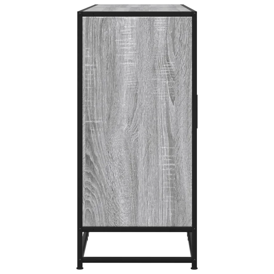 Buffet sonoma gris 134x35x76 cm bois d'ingénierie - 5