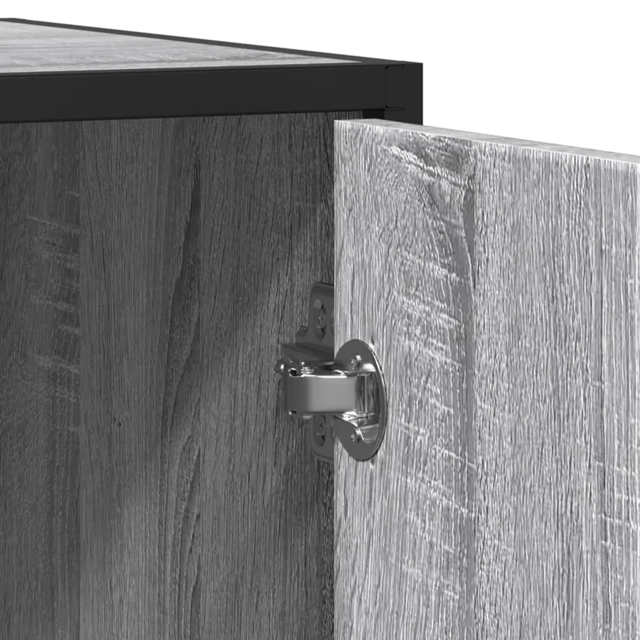 Buffet sonoma gris 134x35x76 cm bois d'ingénierie - 8