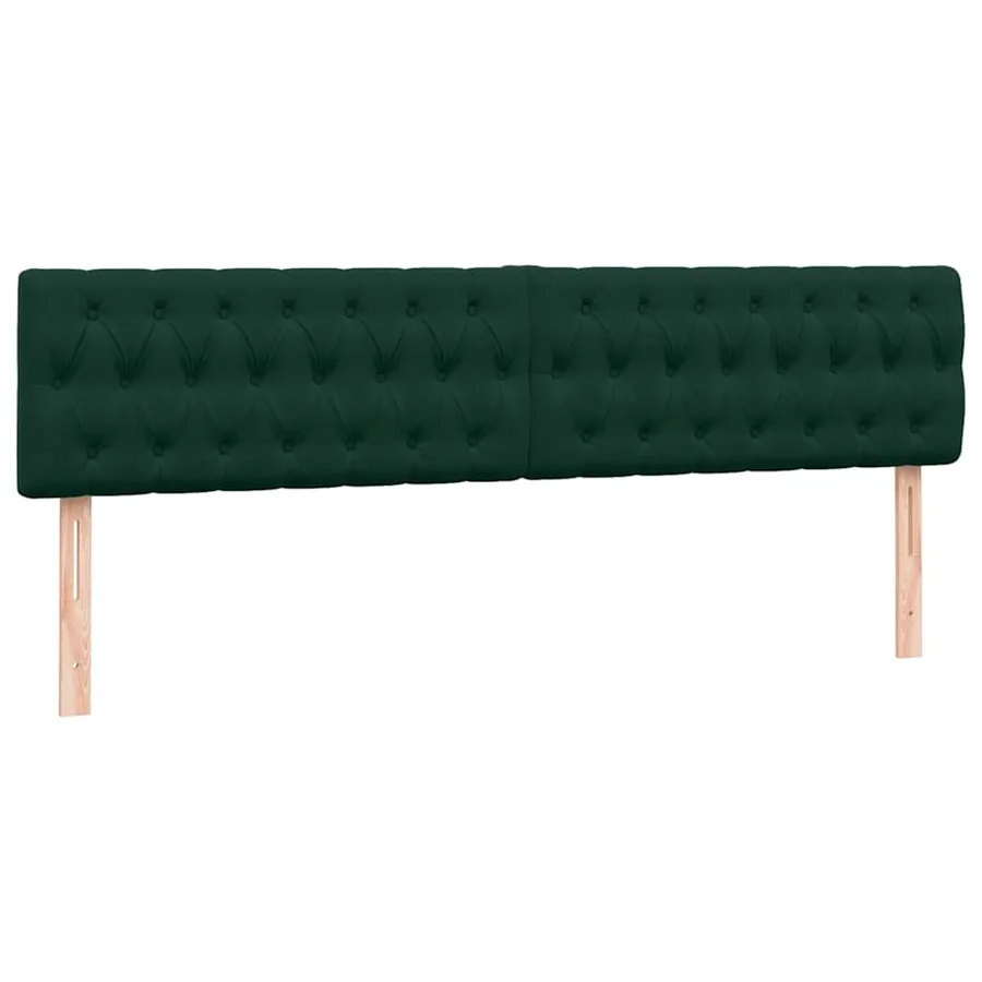 Sommier à lattes de lit et matelas vert foncé 180x210cm velours - 7