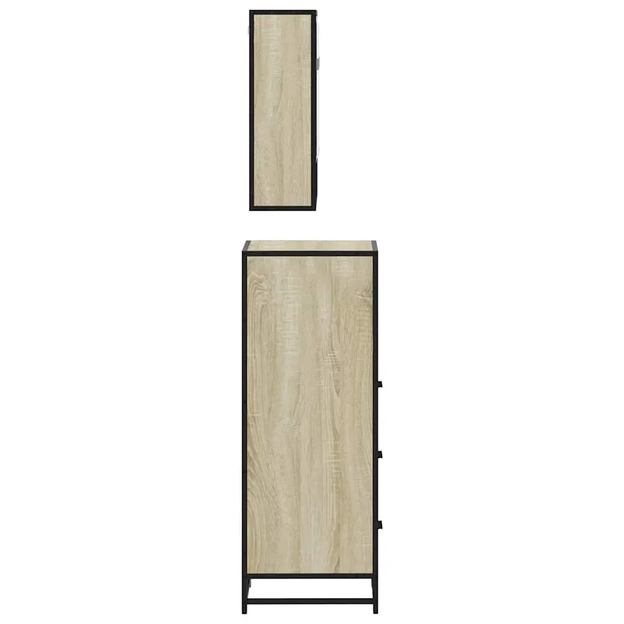 Ensemble de meubles de salle de bain 3 pcs chêne sonoma - 6