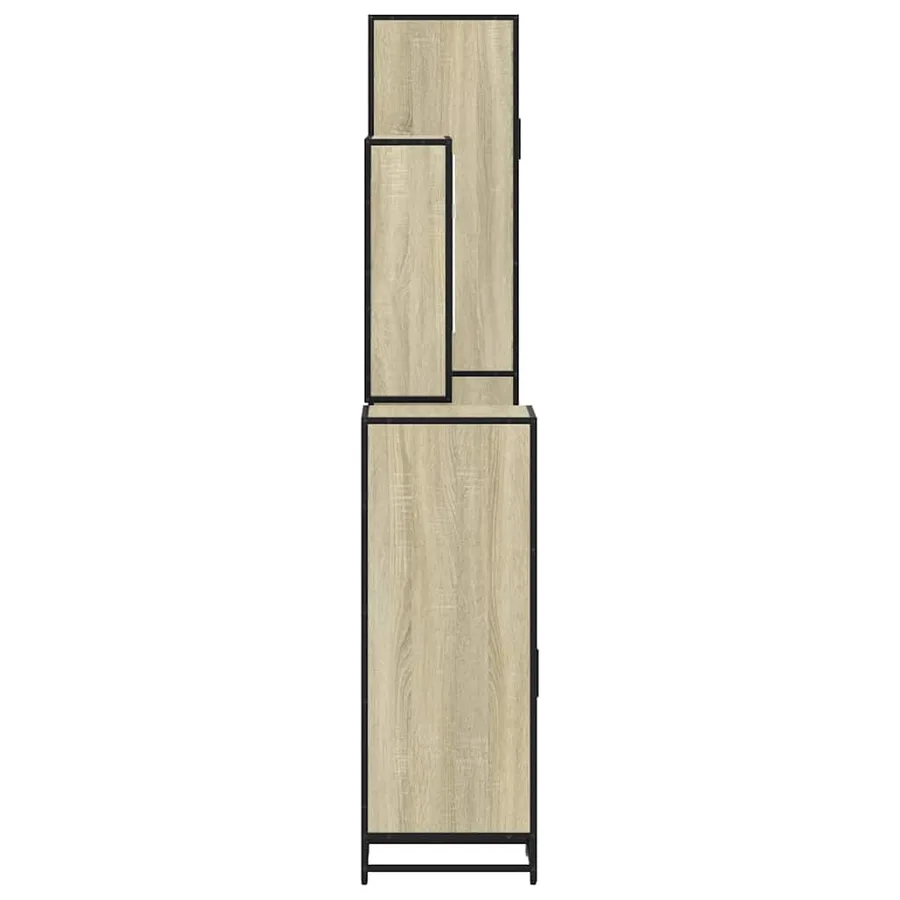 Ensemble de meubles de salle de bain 4 pcs chêne sonoma - 7