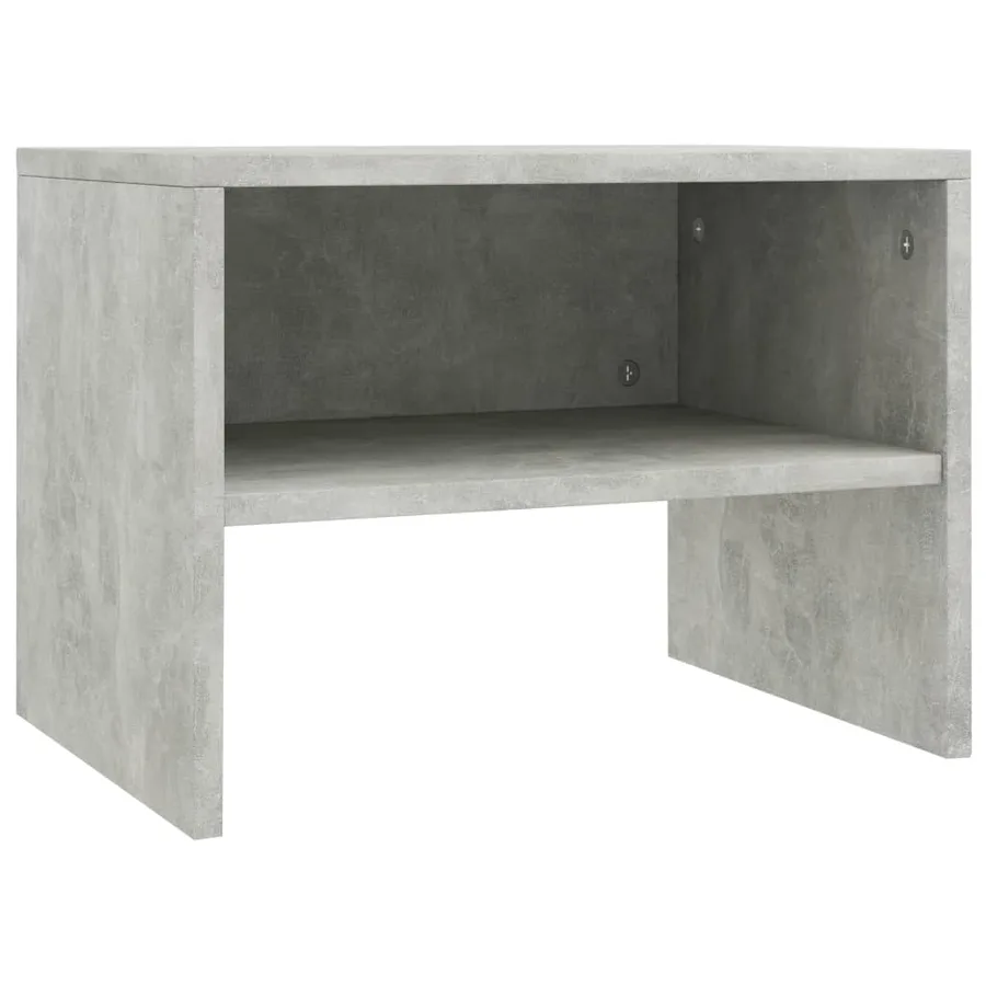 Tables de chevet 2 pcs Gris béton 40x30x30 cm Bois ingénierie - 4