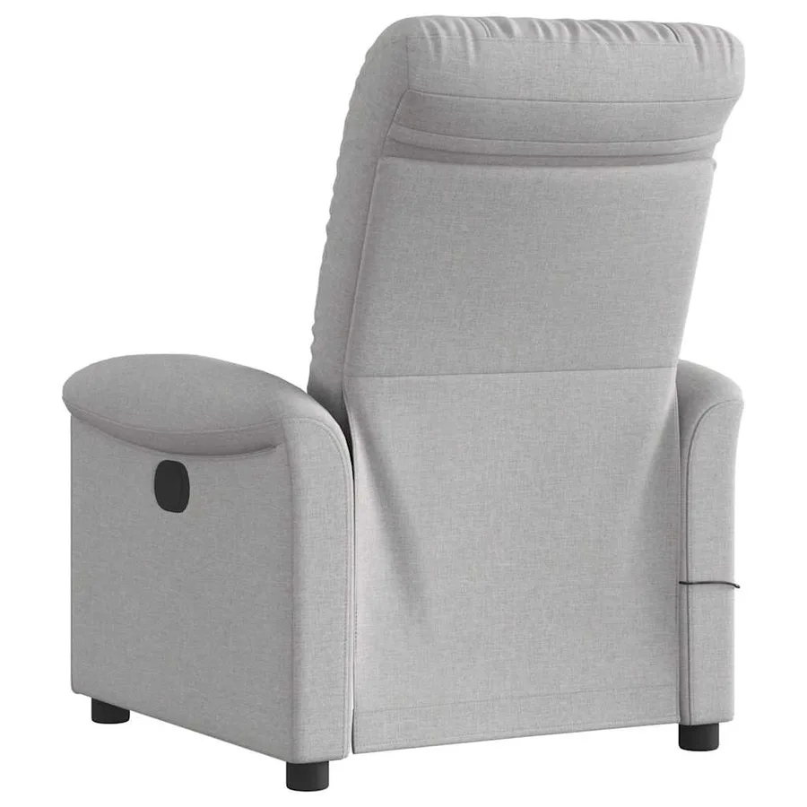 Fauteuil de massage inclinable électrique gris nuage tissu - 7