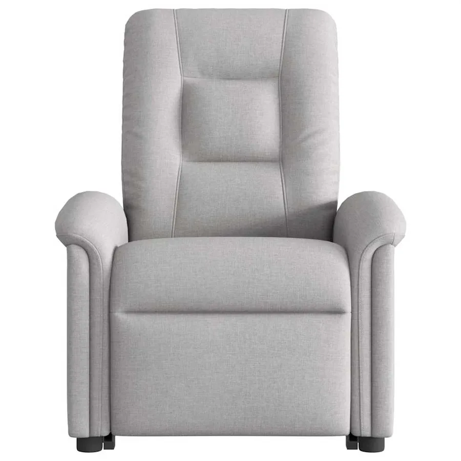 Fauteuil inclinable de massage électrique gris nuage tissu - 5