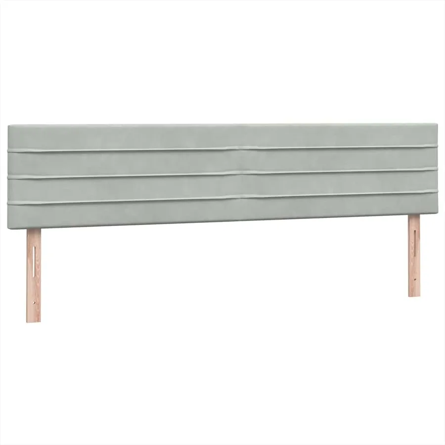 Sommier à lattes de lit et matelas gris clair 180x210cm velours - 7