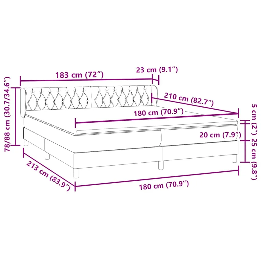 Sommier à lattes de lit et matelas gris clair 180x210cm velours - 12