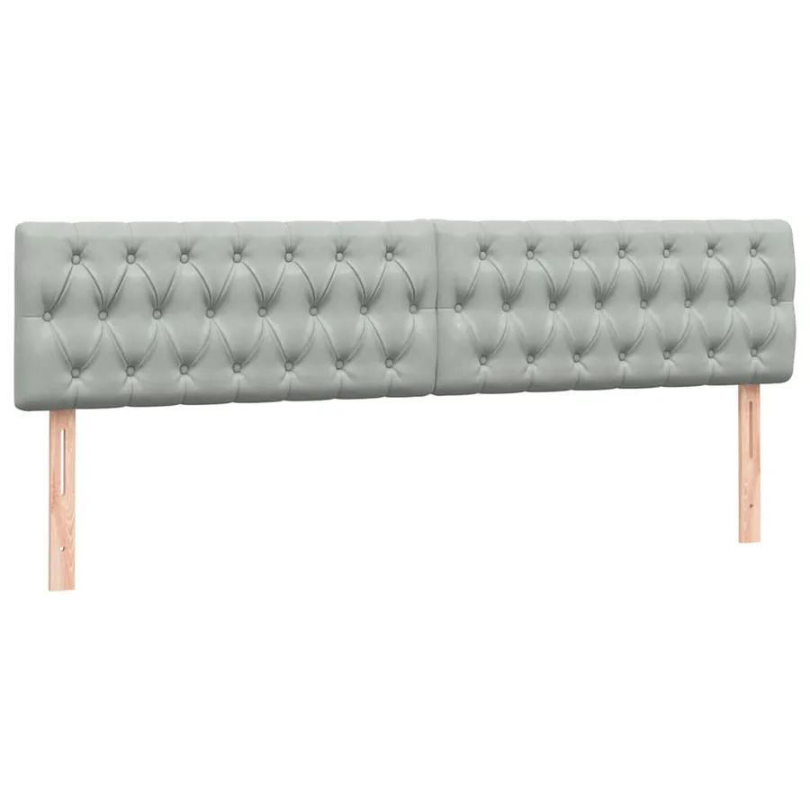 Sommier à lattes de lit et matelas gris clair 180x210cm velours - 8