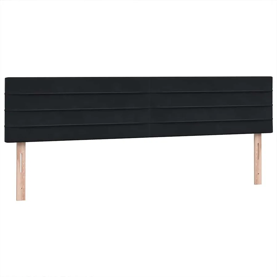 Sommier à lattes de lit avec matelas noir 200x210 cm Velours - 7