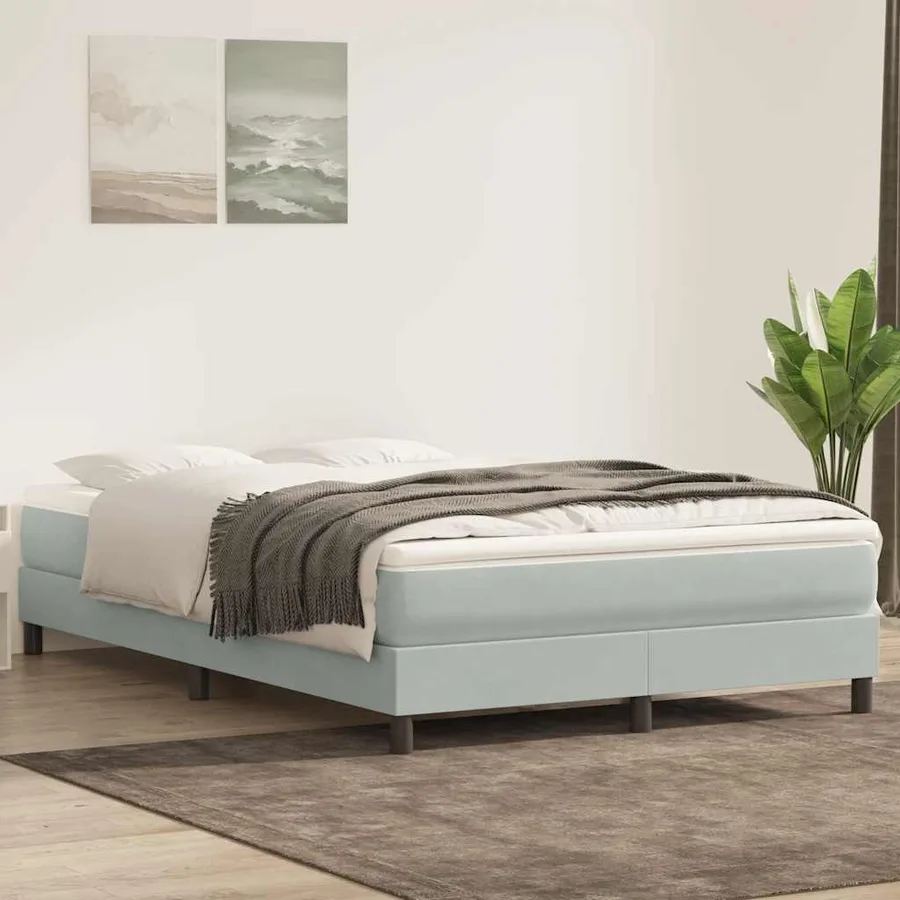 Sommier à lattes de lit sans matelas gris clair 140x210 cm - 4