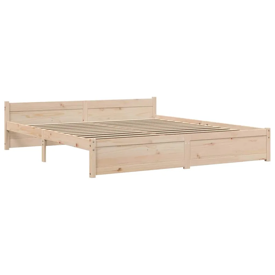 Cadre de lit sans matelas bois massif 180x200 cm - 3