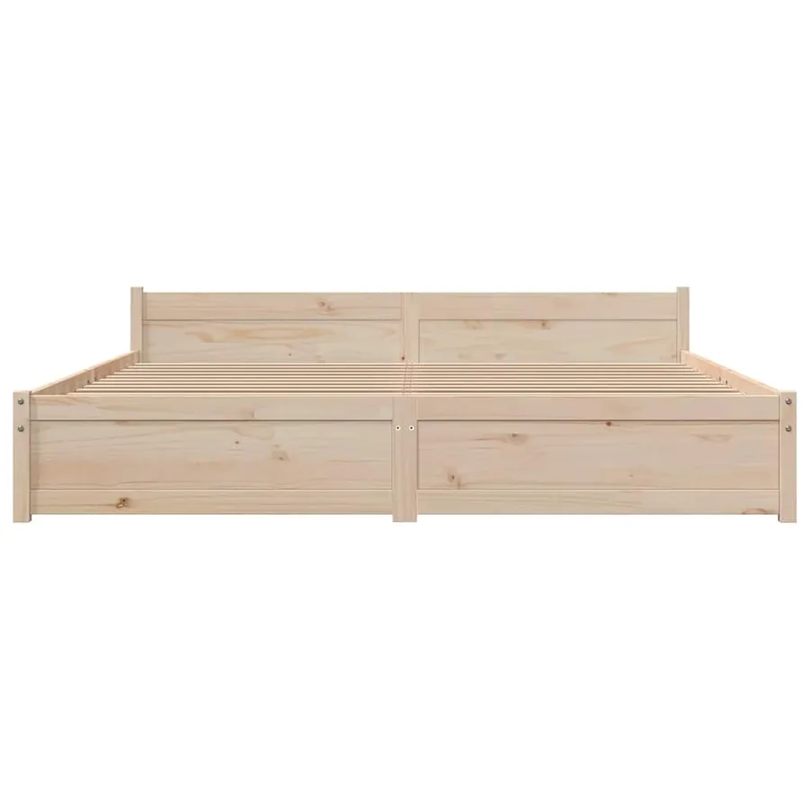 Cadre de lit sans matelas bois massif 180x200 cm - 4