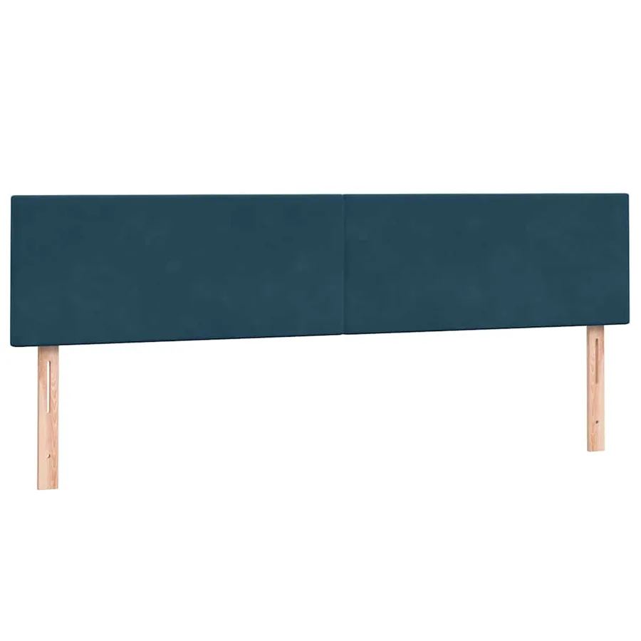 Sommier à lattes de lit et matelas bleu foncé 180x210cm velours - 7