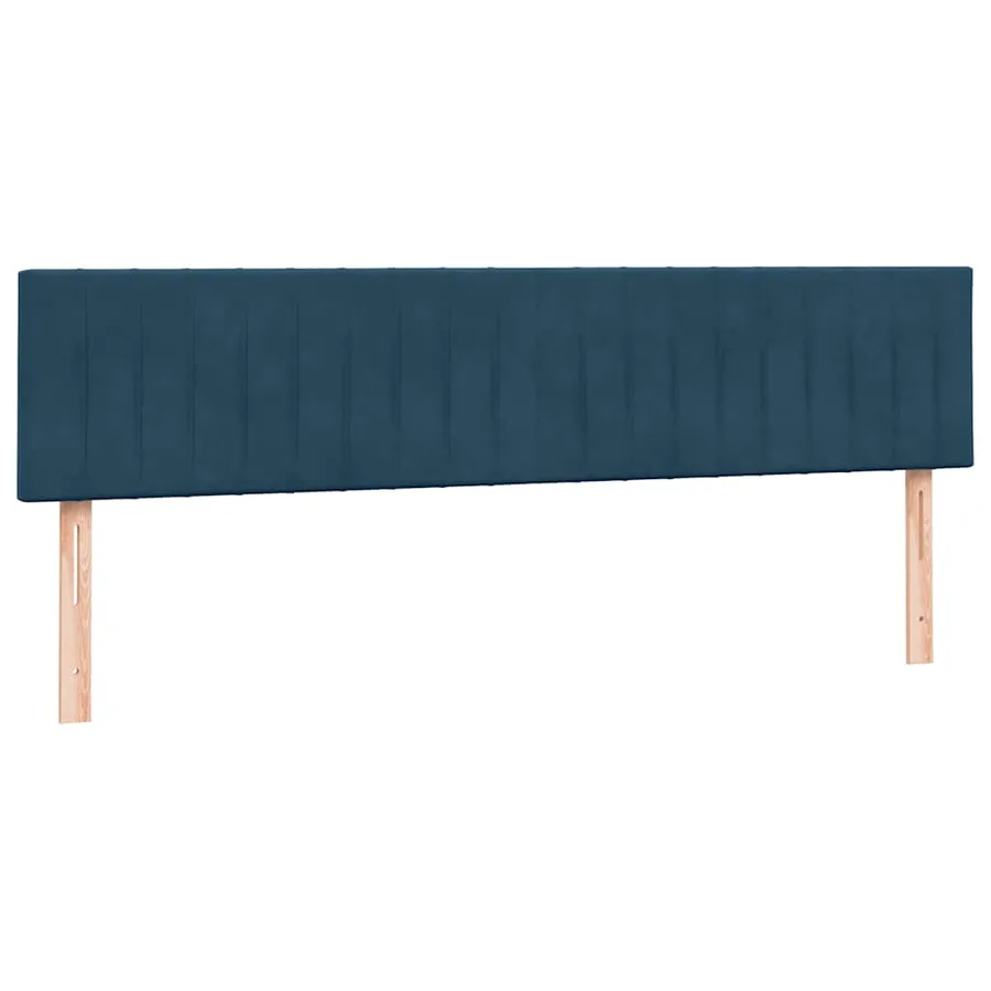 Sommier à lattes de lit et matelas bleu foncé 200x210cm velours - 7