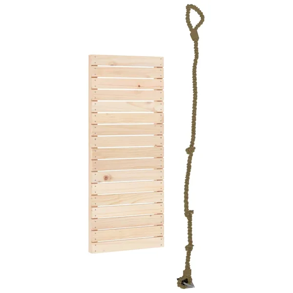 Mur d'escalade avec corde 44,5x5x108 cm bois massif de pin