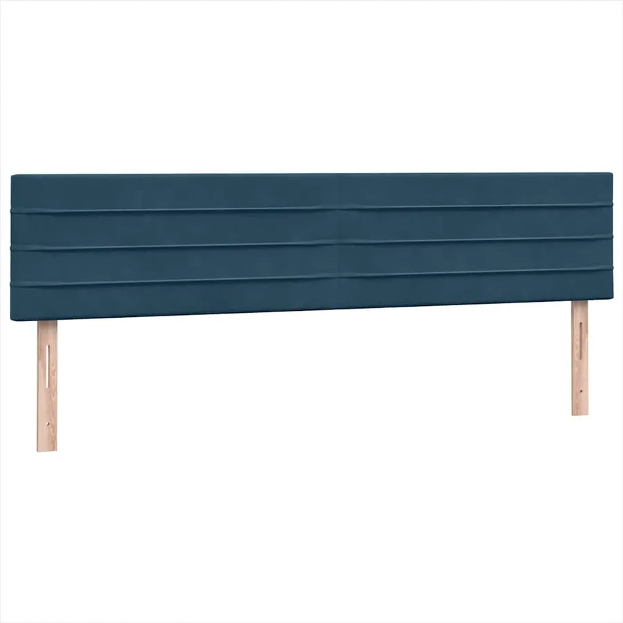 Sommier à lattes de lit et matelas bleu foncé 180x210cm velours - 8