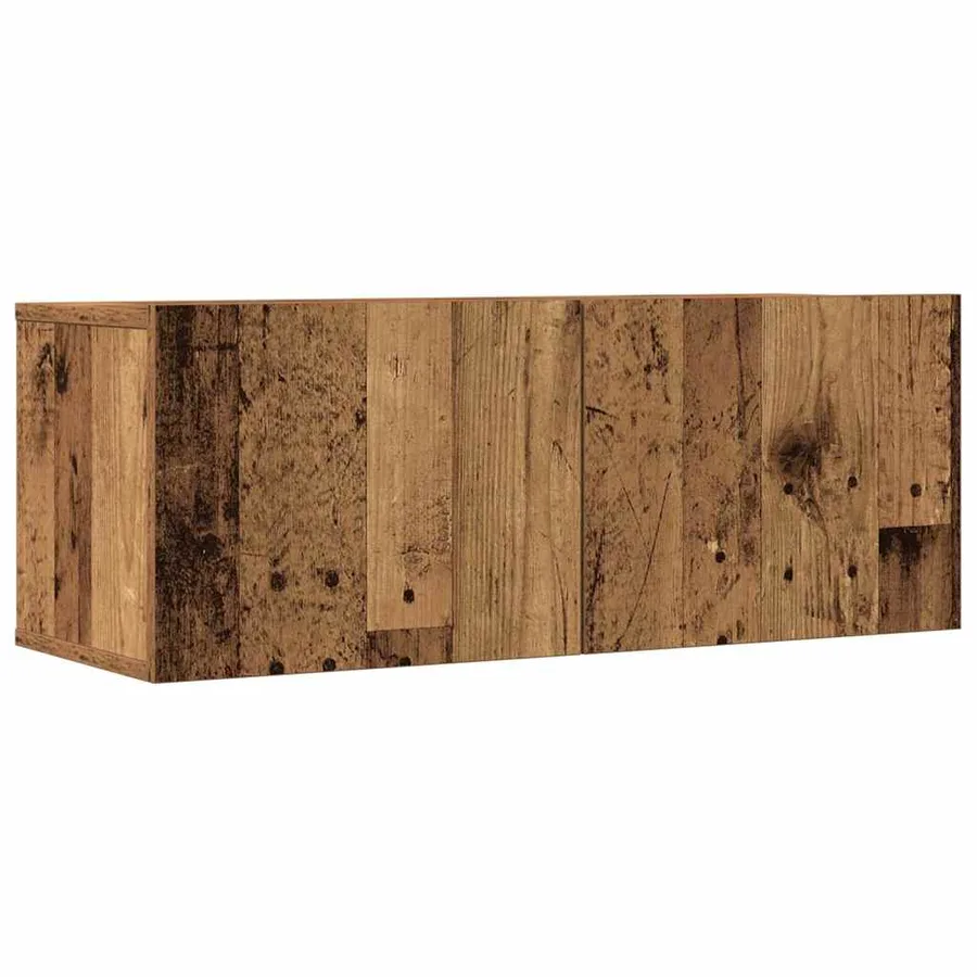 Ensemble de meuble TV mural 5 pcs vieux bois - 5