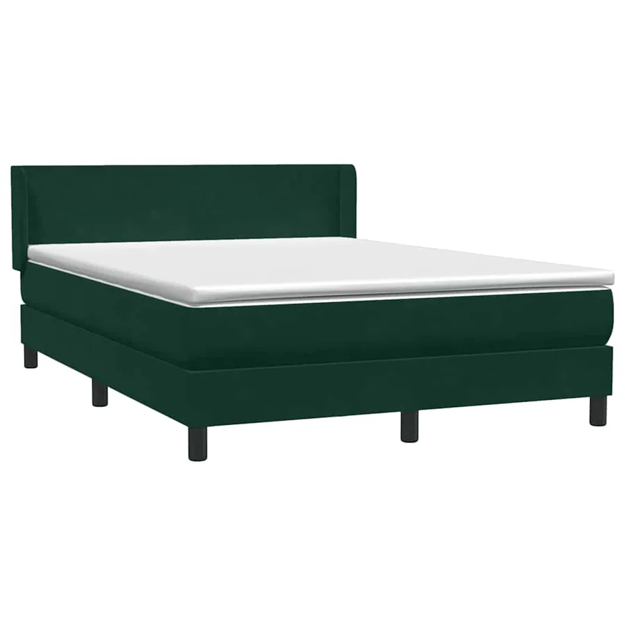 Sommier à lattes de lit et matelas vert foncé 160x210cm velours - 4