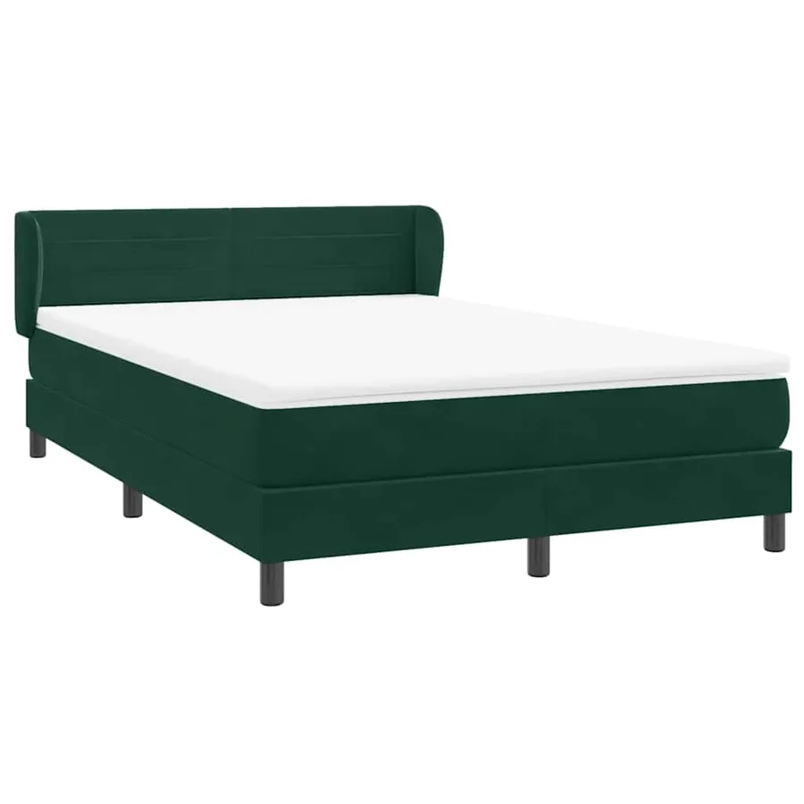 Sommier à lattes de lit et matelas vert foncé 160x210cm velours - 4