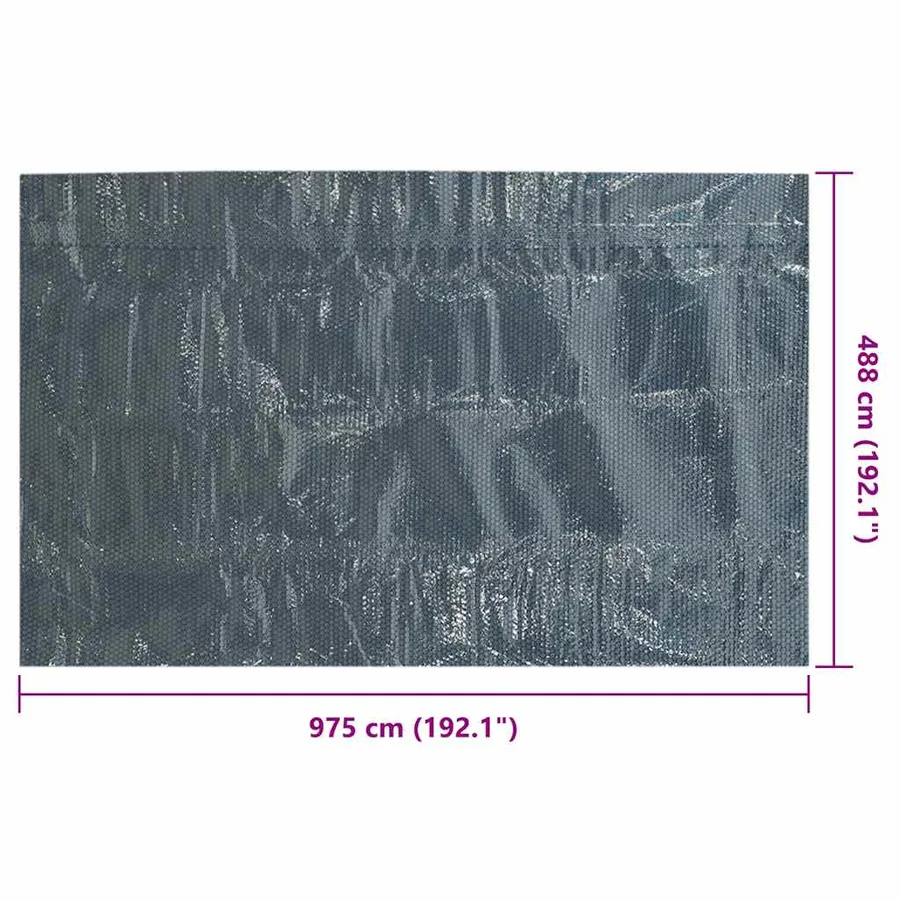 Film solaire de piscine flottant PE 975x488 cm Noir et bleu - 6