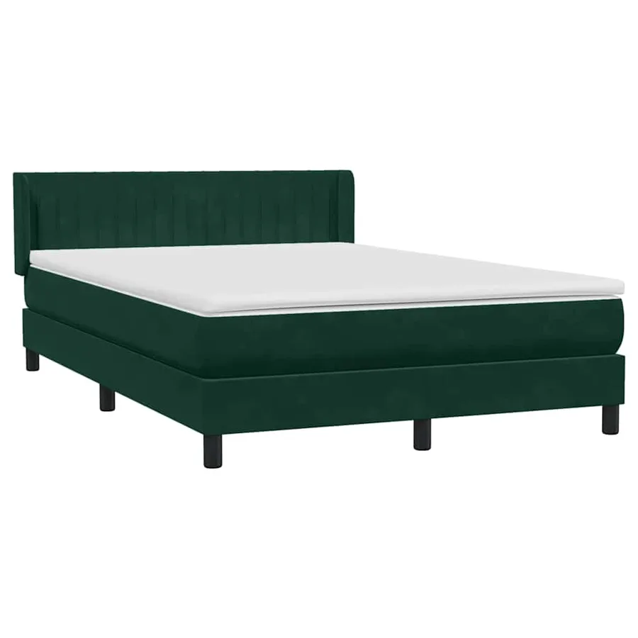 Sommier à lattes de lit et matelas vert foncé 160x210cm velours - 4